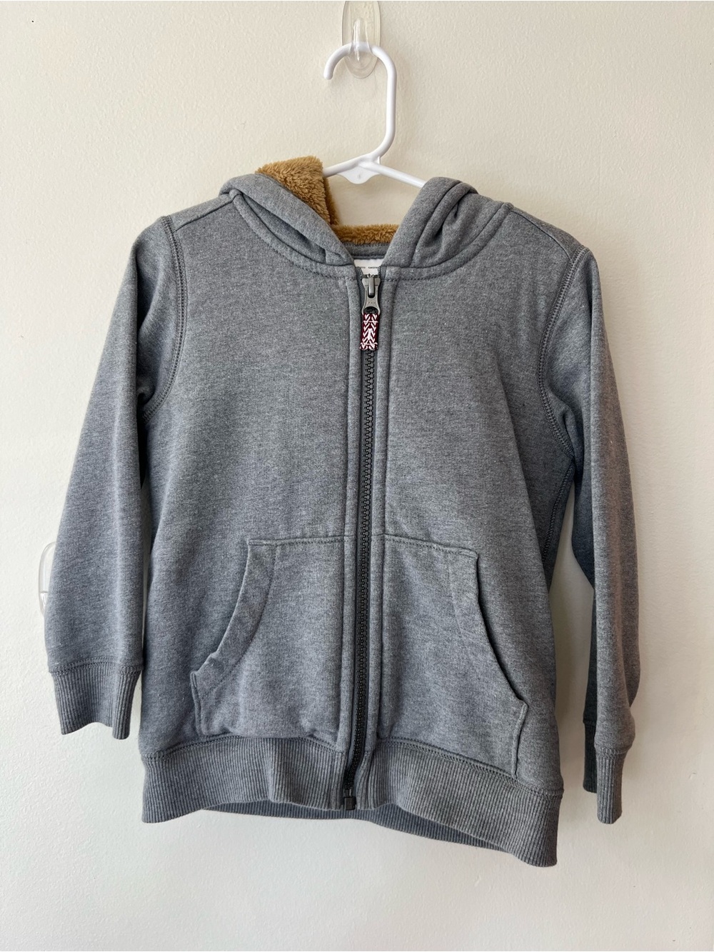 Carter’s Gray Sherpa Lined Zip Hoodie 4T